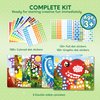 Klever Kits Dot Art Kit for Kids, No Mess Sticker for Toddler 3-7, Craft Kits, DIY Creative Activity, Travel Toy, Birthday Gifts for Boys Girls (Dinosaur)