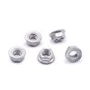 1/4-20 Serrated Flange Hex Lock Nuts, 304 Stainless Steel 18-8 Hexagon Nuts, Full Thread, Bright Finish, 50 PCS
