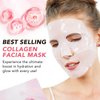 Collagen Face Mask 4PCS, Deep Collagen Overnight Mask, Collagen Night Wrapping Mask, Deep Collagen Anti Wrinkle Lifting Mask, Deep Collagen Mask for Skin Care, Enhancing Skin Vitality
