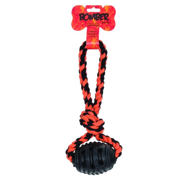 ZEUS Bomber Grenade Interactive Dog Toy, Tough and Durable Chew Toy for Dogs, 98059