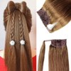 Ponytail Extensions Real Human Hair Ash Brown Hair Extensions Pony Tail 18 inch 80g for Women Wrap Around Pony Tail for Remy Hair