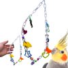 Bonka Bird Toys 1536 Charm Necklace Toy Cage Links Cages Parrot Birds Parakeet Plastic Charm Swing Perch Cockatiel Small Climbing Playground Supplies