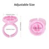 Miuffue 300 Pcs Glue Rings Smart Glue Holder for Eyelash Extensions, Easy Fanning Glue Cups for Volume Lashes, Pink