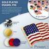 PinMart's Proudly MADE IN USA American Flag Jewelry Quality Gold Enamel Lapel Pin