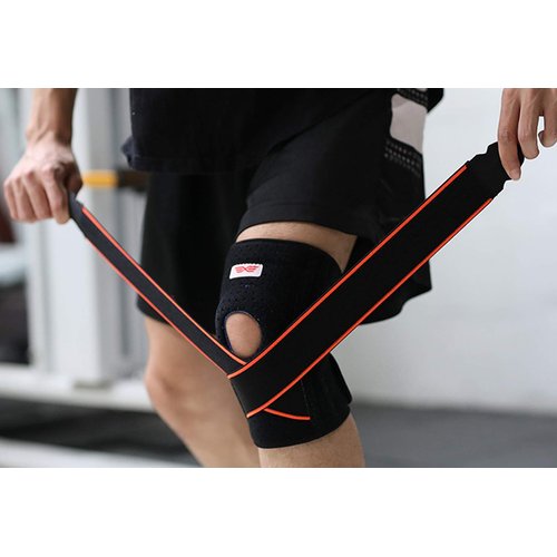 2020 Knee Sleeve, Knee Brace Compression Fit Support for Joint Pain and Arthritis Relief, Improved Circulation Compression - Single，Orange