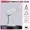 Makartt Solid Gel Nail Glue for Nail Tips Clear, Solid Nail Glue Gel for Press On Nails Strong Fake Nail Bonding Gel Glue for Acrylic Nails Non-Stick Hands Hard Gel for Nail Art Home Salon DIY 15ml
