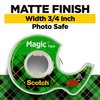 Scotch Magic Tape, Invisible, Home Office Supplies and Back to School Supplies for College and Classrooms, 4 Rolls with 4 Dispensers