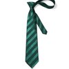 HISDERN Ties for Men Green Tie Handkerchief Set Dark Green Striped Formal Woven Emerald Pocket Square Wedding College Striped Necktie Christmas