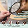 Bresil Beauty's Ash Wood Paddle Hair Brush W/Long Therapeutic Metal Pins - Better Than Boar Bristle Hair Brush I Hairbrush for Women I Dry/Wet I Detangle I Thick Fine Curly Straight Hair
