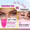 False Eyelashes Applicator Tool Lashes Clip for Beginners Easy to Apply Eyelashes Daily Use Buddy Tool Pinzas para Pestañas (Plum)