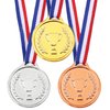 Pllieay 24 Pieces Plastic Winner Medals, Winner Award Medals, Gold Silver and Bronze Medals for Sports, Competition, Talent Show, Spelling Bee, Gymnastic Birthday Party Favors and Awards