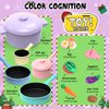 GILOBABY Play Kitchen Accessories, Play Food Sets for Kids Kitchen Playset with Pots and Pans Set, Cooking Utensils, Preschool Learning Education Toys for Toddlers, Birthday Gifts for Girls (Pink)
