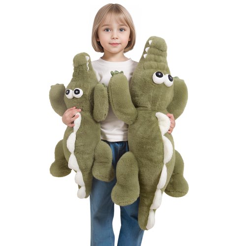 24 inch Green Alligator Stuffed Animal, Giant Crocodile Body Pillow Plush Toys, Home Decor Birthday Gifts for Boys Girls Adults Kids,Christmas, Valentine's Day, Birthdays