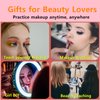 Makeup Practice Face, Liflikee Makeup Mannequin Face with Makeup Practice Face Board,Silicone Full Face Practice Eyelash Eye Shadow, for Emerging Makeup Artist, Girl's Gift, Reusable makeup Face(C01)
