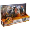 Mattel Jurassic World Dominion Human and Dino Pack, Claire & Dilophosaurus Action Figure Toys and Accessories