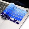 ProElife Ultra Thin Silicone Keyboard Cover Skin for MacBook Air 13 Inch 2021 2020 with Touch ID (MODLE A2179 and A2337 Apple M1 Chip, US Layout) Keyboard Accessories Protector (Ombre Blue)