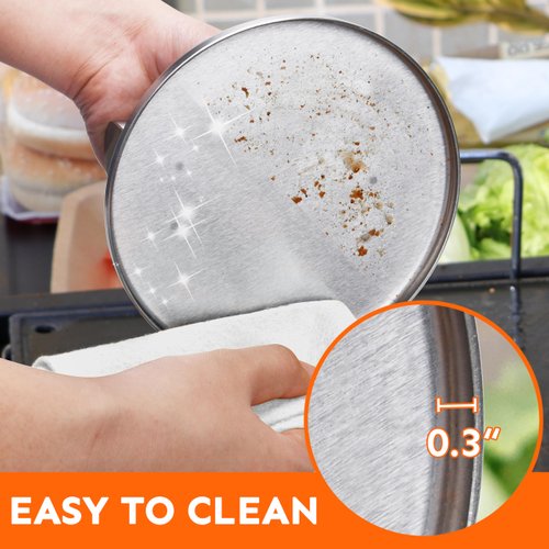 HULISEN Burger Press with Lip, Stainless Steel Burger Smasher, 6 Inch Hamburger Grill Press for Flattening Hamburger Patty, Smashing Burger, BBQ Griddle Cooking Tool, Griddle Accessories Kit