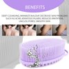 Avilana (Style 1) 2-in-1 Exfoliating Silicone Body Scrubber - Hygienic Shower Loofah Sponge Alternative for Deep Clean & Soft Skin