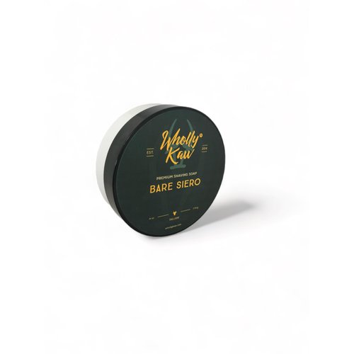 Unscented. Suitable for Sensitive Skin. Bare Siero Tallow Shaving Soap. Enriched with Donkey Milk, Water Buffalo Milk, Whey Proteins, Omega 3, Omega 6, Hops Extract. No Essential Oils. No Fragrance.