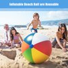 Pijaborg Beach Ball, Inflatable Beach Ball Bulk Durable and Thick Beach Balls for Pool Beach Outdoor Activities (2 Pack Beach Ball 24 inches Diameter)