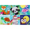 6 Pcs Diamond Art Kit for Kids,6X6 Inch Full Drill Animals Painting Art Craft,Gem Animal Painting Kit,DIY Painting Kit Crystal Easy to Painting by Number Kits for Kids adults Beginners Home Wall Decor