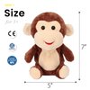 Easfan Talking Monkey Repeat What You Say Electric Nodding Plush Funny Interactive Speaking Toys Buddy Birthday Gifts for Kids Toddlers Brown,7"