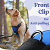 rabbitgoo Dog Harness Medium Sized, No Pull Pet Harness with 3 Buckles, Adjustable Soft Padded Dog Vest with Instant Control Handle, Easy Walking Reflective Pet Vest for Medium Dogs, Blue, M