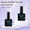 Misssix XBASICTIPS French Protecting Builder Gel and Top Coat, Prevent French Nail Tips Area chipping, Protect French Press on nails