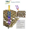 OMYZERO Bird Parrot Toys,Bird Foraging Wall Toy,Edible Seagrass Woven Climbing Hammock Mat with Colorful Chewing Toys,Suitable for Lovebirds,Finch,Parakeets,Budgerigars, Macaws,Conure,Cockatiel
