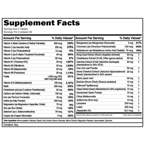 Evlution Nutrition Women's Multivitamin - Full Spectrum Vitamins & Minerals, Immune Health, Vitamin C & D, Iron, Zinc, Antioxidants & Bioflavonoids, Skin, Hair, Bone, Eye Health, 120 Tablets, 60 Days