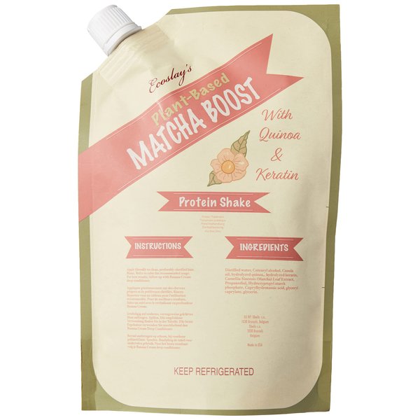 Ecoslay Matcha Boost - Quinoa & Keratin Protein Hair Treatment, Repair Mask for Damaged, Dry, Curly Hair - 8 oz