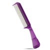 The Hair Doctor Hair Doctor Handle Comb with silky smooth rotating teeth reduces hair breakage and hair loss (30 Stainless Teeth, Royal Purple)