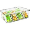 Utopia Home Stackable Clear Tea Bag Organizer With Lid - Storage Box For Countertops, Cabinets, Pantry