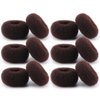 HOFASON Hair Bun Maker Donut 12 Pcs, Small Hair Donuts for Buns Ring Style Ballet Hair Bun Accessories Bulk Sock Bun Doughnut for Kids Girls Short & Thin hair Buns Mini Shaper(Size S/2.36 In, Brown)