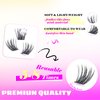 GAQQI Lash Clusters, GQ19 Individual Lashes 168pcs D Curl, DIY Lash Extension 14mm Length Only False Eyelash Clusters, Natural & Wispy Lash Wisps (GQ19,D Curl,14mm)