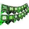 POP parties Gaming Party Happy Birthday Banner - Video Game Party Supplies - Game Truck Party Decorations - Gaming Green
