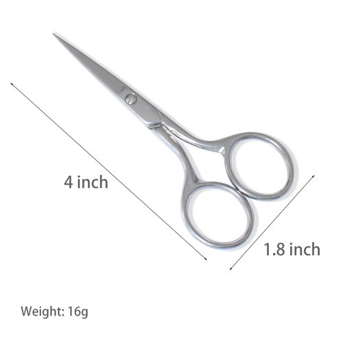 YJSStriving 4 Inch Pointed Tip Precision Scissors Small Embroidery Scissors Stainless Steel Detail Shears Tiny Sewing Scissors Thread Scissors for Needlework, Crafting, Yarn Thread Cutting