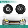 X AUTOHAUX Idler Pulley for Chevrolet Express Silverado 1500 2500 3500 for GMC Savana Sierra 36299 Idler Pulleys with Bolt 17 mm 0.67" Insert Dust Shield Retainer Spacer Steel Rubber Black