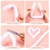 Hotop 39.2FT Pipe Cleaners Craft 30mm Super Chunky Chenille Stems White Extra Thick Jumbo Pipe Cleaners Super Colossal Stems Craft Supplies for Beginners Kids DIY Art Crafts Decorations Make Animals