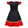 Sukyfecde The Red Queen Costume Girls Princess Dress up Kids Birthday Party Dress Halloween Cosplay Outfits 3t Red
