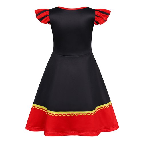 Sukyfecde The Red Queen Costume Girls Princess Dress up Kids Birthday Party Dress Halloween Cosplay Outfits 3t Red