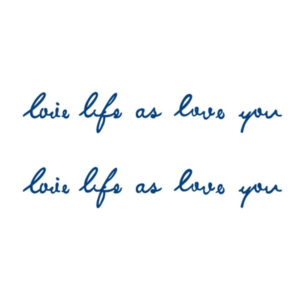 Oottati 2 Sheets Tiny Fake Semi Permanent Waterproof Temporary Tattoos Stickers Realistic English Inspirational Quotes Words love life as love you