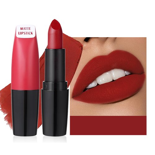 DLZZRS Silk Matte Lipstick Lip Gloss Rugby Tube,Long Lasting High Pigemted Lipstick Makeup,Intense Vivid Colors,Non-Stick Cup Smudge-Proof Stain Lipstick,Waterproof Longwear Lipstick for Women (11#)