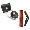 G.B.S Men's All-Natural Hair & Mustache Styling Wax Clay (3oz), Folding Comb & 7in Dressing Comb Bundle