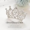 Kilshye Princess Tiara Comb Small Crystal Girls Crown Hair Combs Rhinestone Birthday Prom Tiaras Headband for Kids (A-Silver)