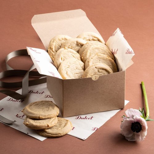 Dulcet Gift Baskets Fresh Baked Favorite Peanut Butter Protein Cookie Gift Basket 12 Count for Thank You Gift, Mentor, College Student, Family, Friends, Him & Her