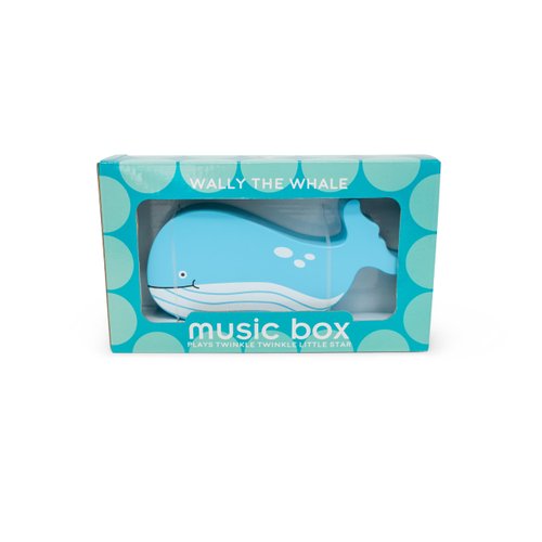 Jack Rabbit Creations Whale Music Box Wooden Musical Figurine Plays Lullaby for Naptime and Bedtime – Encourages Imaginative Play – Sea Creature Birthday and Baby Shower Toy for Toddlers Ages 3+