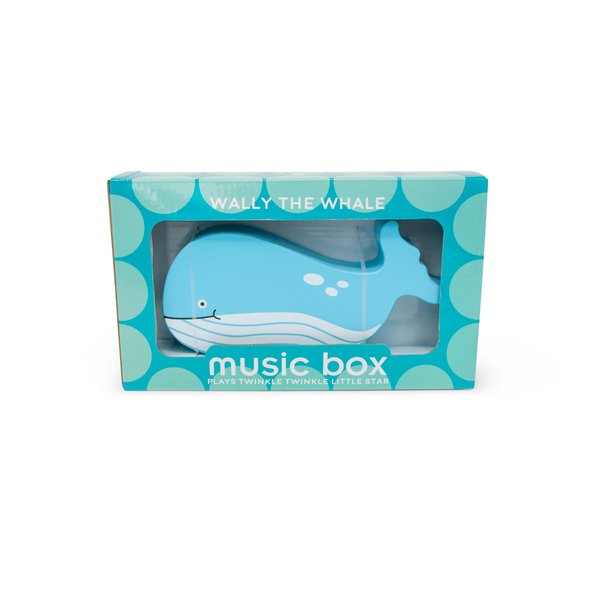 Jack Rabbit Creations Whale Music Box Wooden Musical Figurine Plays Lullaby for Naptime and Bedtime – Encourages Imaginative Play – Sea Creature Birthday and Baby Shower Toy for Toddlers Ages 3+
