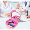 HRASY Oral Care Disassembly Kit/7pcs Including 1 Retainer Case With Mirror and Vent Holes | 1 Aligner Remover Tool | 4 Elastic Rubber Bands Placers | 1 Cleaning Brush (Pink)