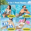 【4 Pack】 Inflatable Pool Floats Hammock, Water Hammock Lounges, Multi-Purpose Swimming Pool Accessories(Saddle, Lounge Chair, Hammock, Drifter) Suitable for Swimming Pool, Beach, Outdoor